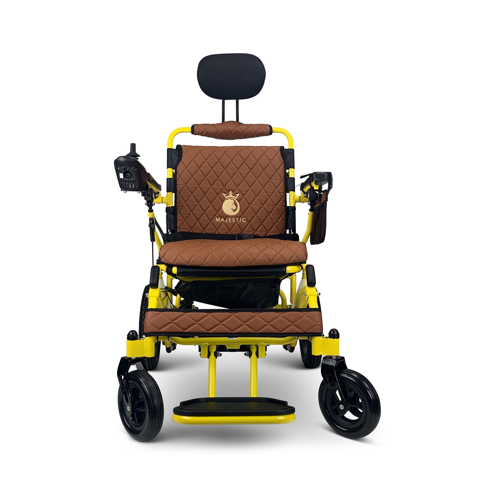 Majestic IQ-8000 20AH li-ion Battery Auto Recline Remote Controlled Electric WheelchairYellowTaba17.5"
