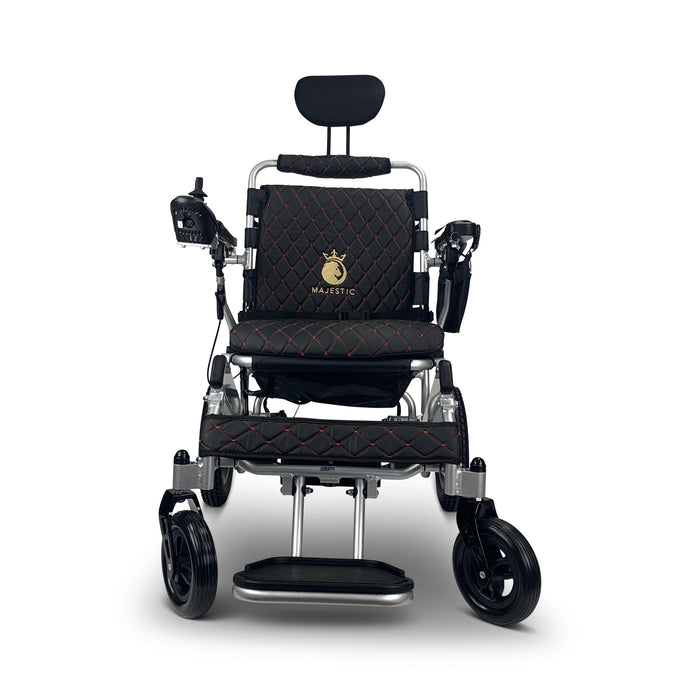 Majestic IQ-8000 20AH li-ion Battery Remote Controlled Lightweight Electric WheelchairSilverBlack17.5"