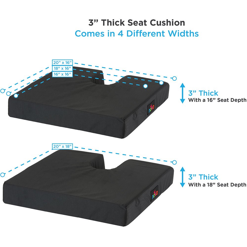 Coccyx Gel Foam Wheelchair Cushion16″ x 16.25″ x 3″