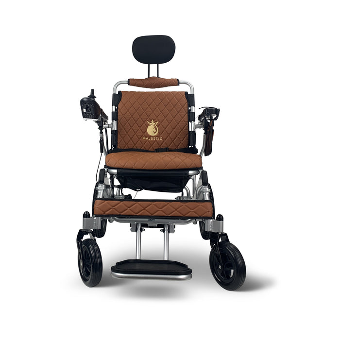 Majestic IQ-8000 20AH li-ion Battery Auto Recline Remote Controlled Electric WheelchairSilverRed17.5"