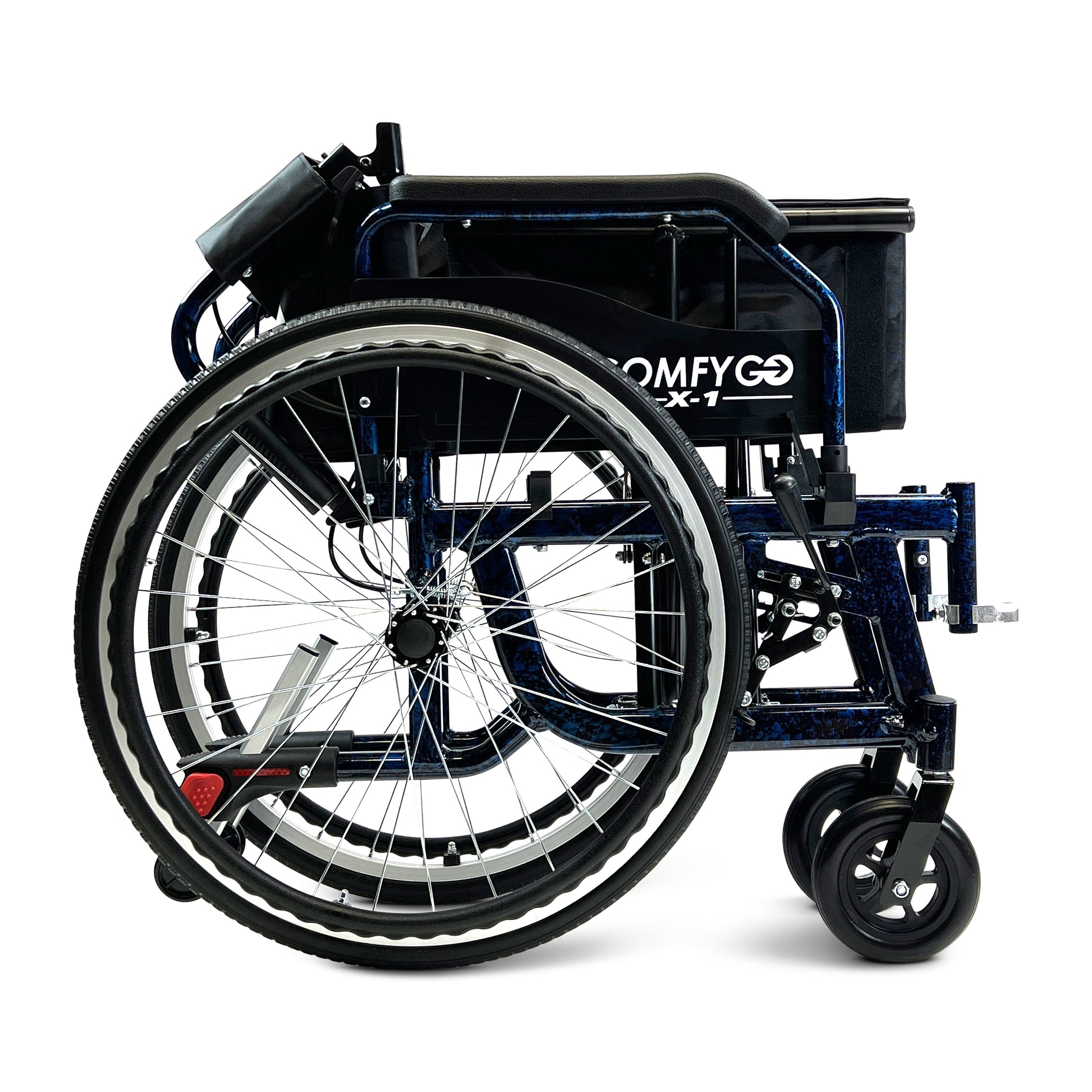 X-1 Lightweight Manual WheelchairBlueStandard