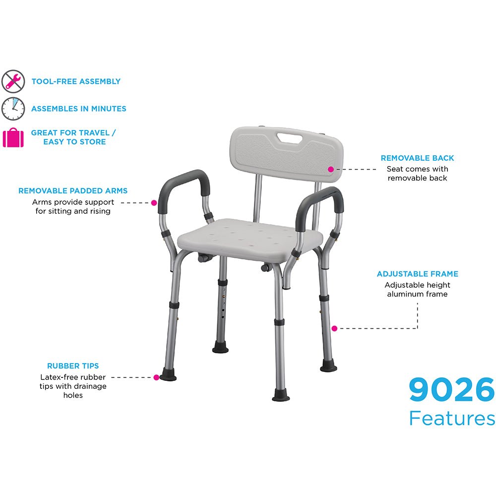 Bath Seat with Arms and Back