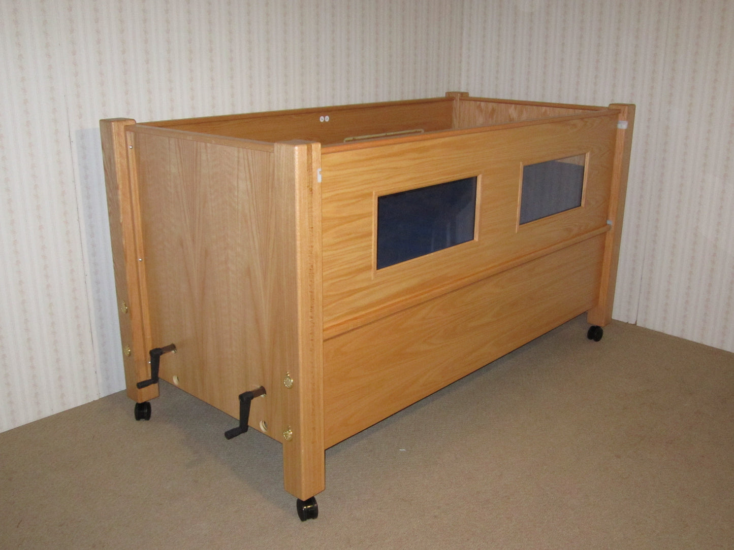 Slumber Series Twin Size Bed with Fixed Height and Manual Adjustable Head and FootHigh Side