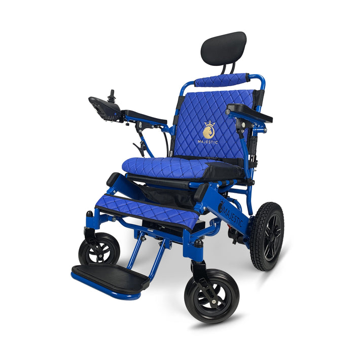 Majestic IQ-8000 12AH li-ion Battery Auto Recline Remote Controlled Electric WheelchairBlueBlue17.5"