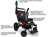 Majestic IQ-7000 Auto Folding Remote Controlled Electric WheelchairBlack & RedRedUpto 19+Miles (20AH li-ion Battery)