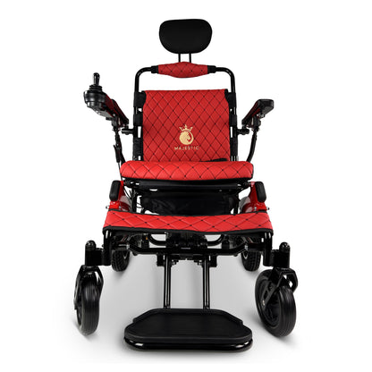 Majestic IQ-9000 Auto Recline Remote Controlled Electric WheelchairBlackRed17.5"