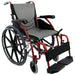 S-Ergo 115 Ultra Lightweight Ergonomic Wheelchair with Swing Away Footrest and Mag Wheels16"Rose Red