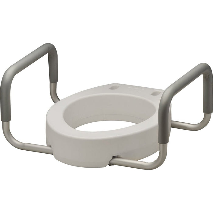 Elongated Toilet Seat Riser With Arms