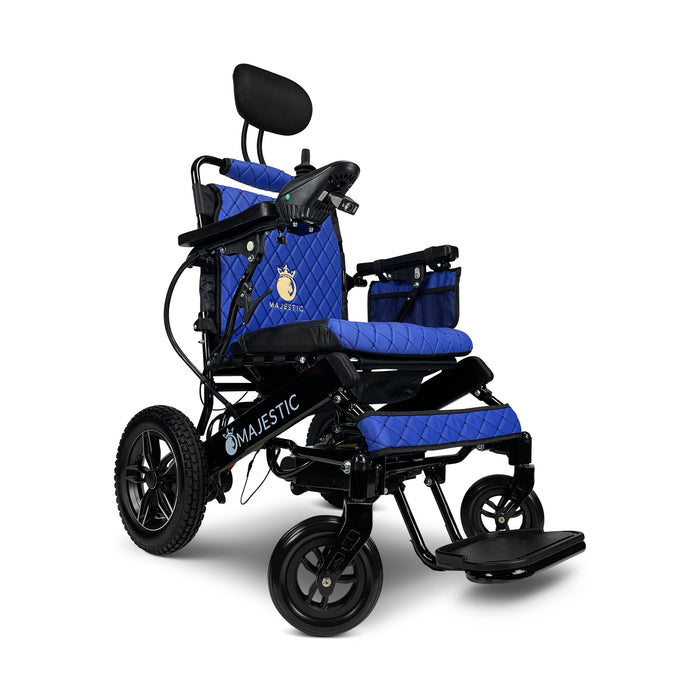 Majestic IQ-8000 20AH li-ion Battery Remote Controlled Lightweight Electric WheelchairBlackBlue17.5"