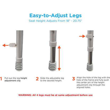 Foldable Shower Chair with Arms