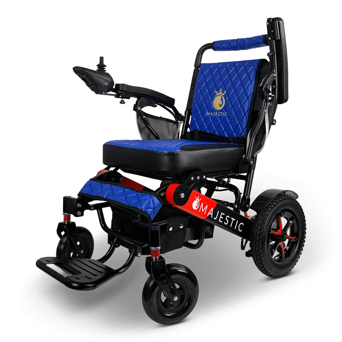Majestic IQ-7000 Auto Folding Remote Controlled Electric WheelchairBlack & RedBlueUpto 13+Miles (12AH li-ion Battery)