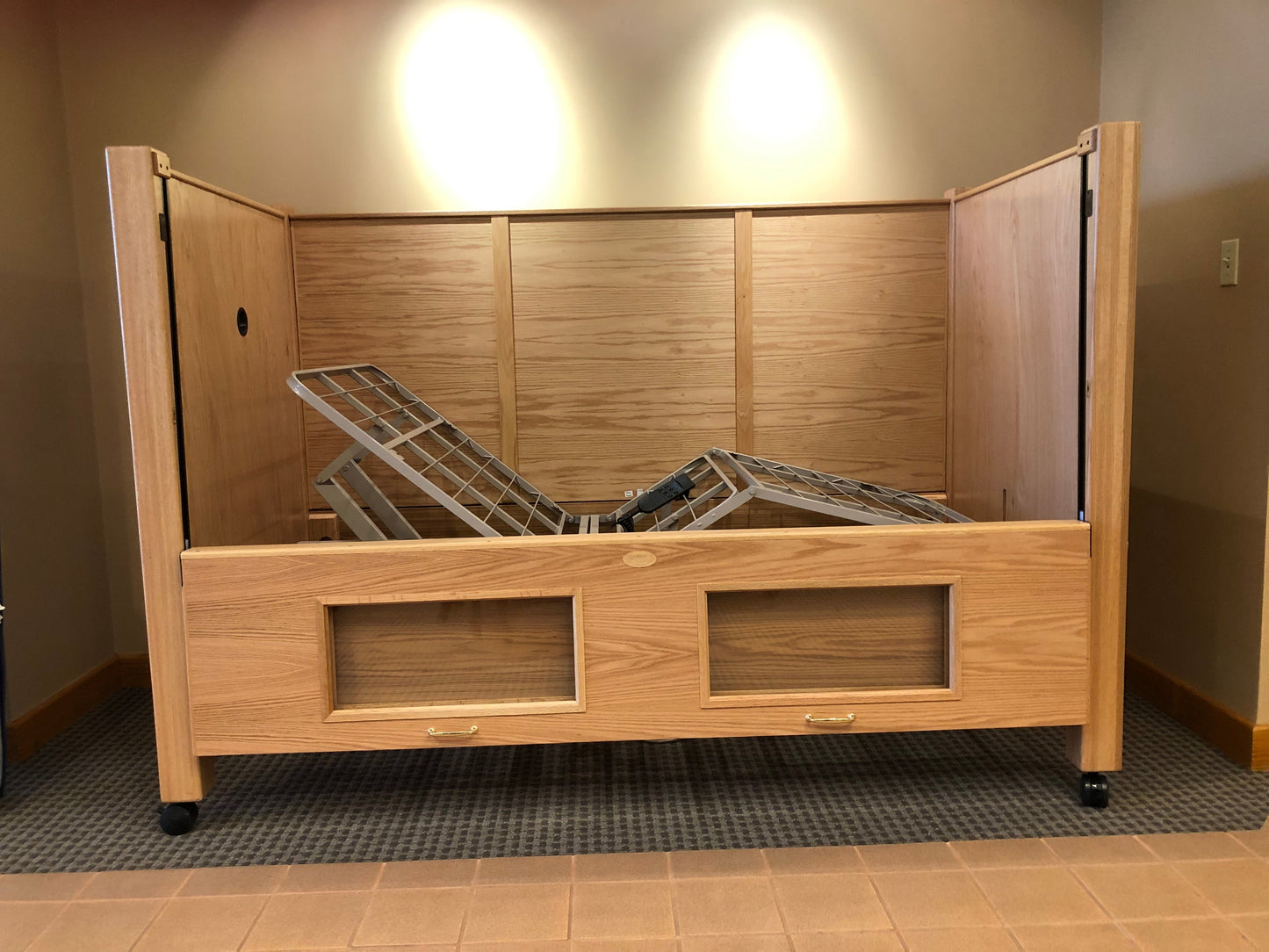 Slumber Series Semi Electric Twin Size Bed with Electric Articulation and Manual Height AdjustabilityStandard Side