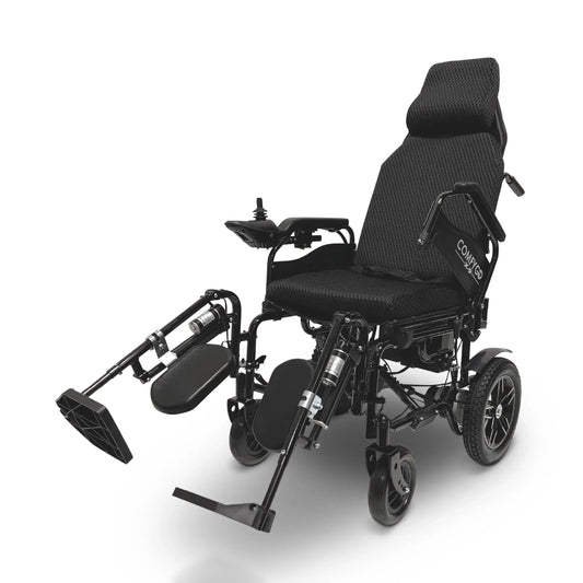 X-9 Remote Controlled Electric Wheelchair with Automatic Reclining Backrest and Lifting Leg RestsBlackUpto 10+ Miles (12AH li-ion Battery)