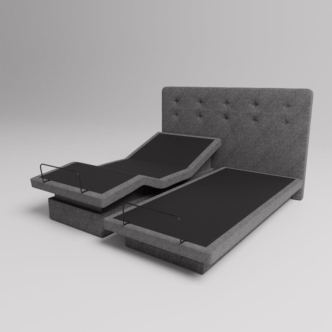 Dawn House Split King BedBase + MattressWith HeadboardSlate