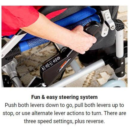 Zinger Folding Power Chair Two-Handed ControlBlack