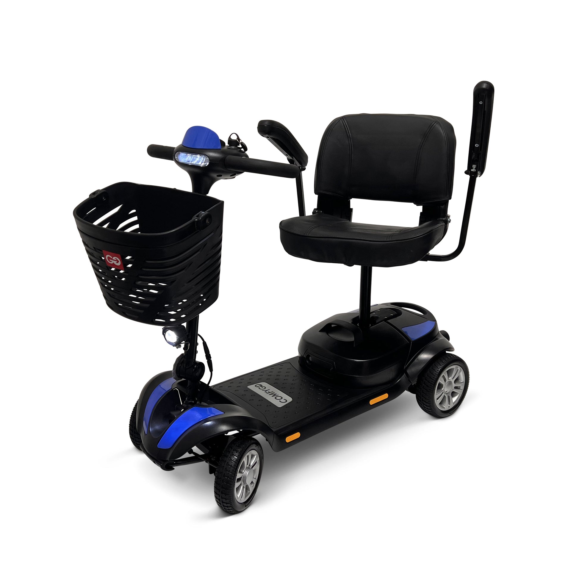30AH Battery Ultra-Light Electric Mobility Scooter With Quick-Detach FrameBlueStandard Seat