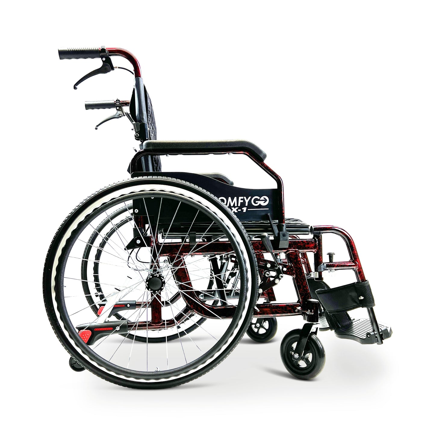 X-1 Lightweight Manual WheelchairRedStandard