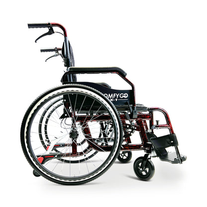X-1 Lightweight Manual WheelchairRedStandard