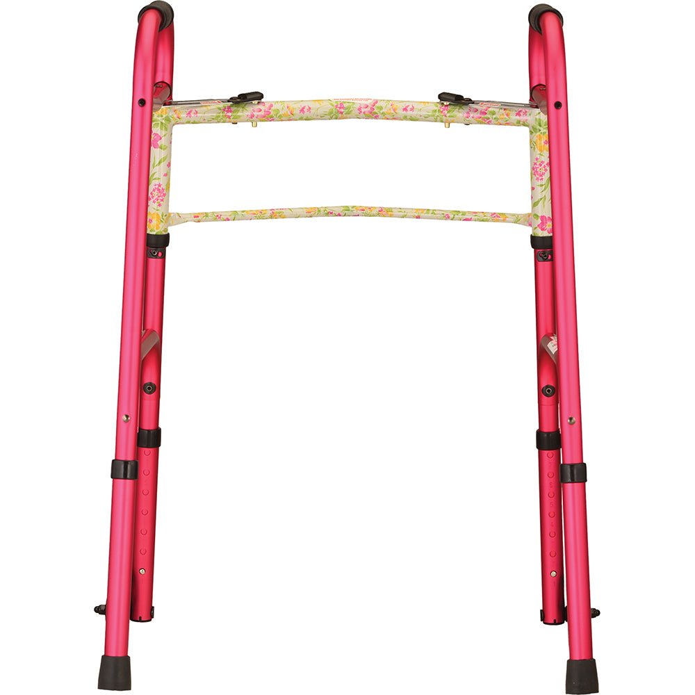 Folding Walker with 5 Inch WheelsPink