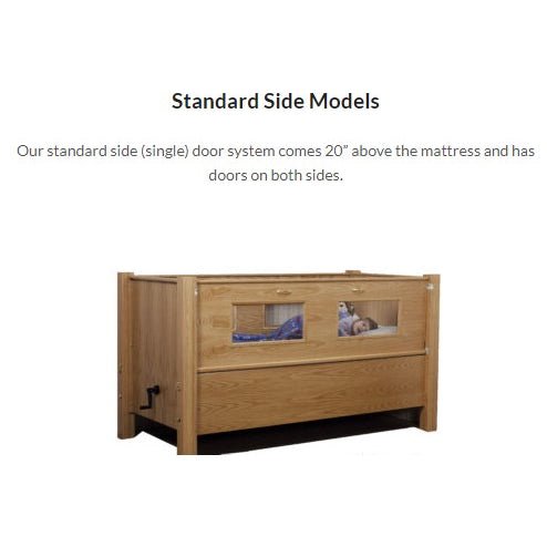 Slumber Series Semi Electric Twin Size Bed with Electric Articulation and Manual Height AdjustabilityStandard Side