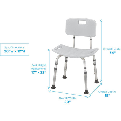 9101 Bath and Shower Seat With Back