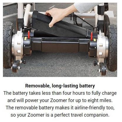 Zoomer Folding Power Chair Left- or Right-handed ControlBlack