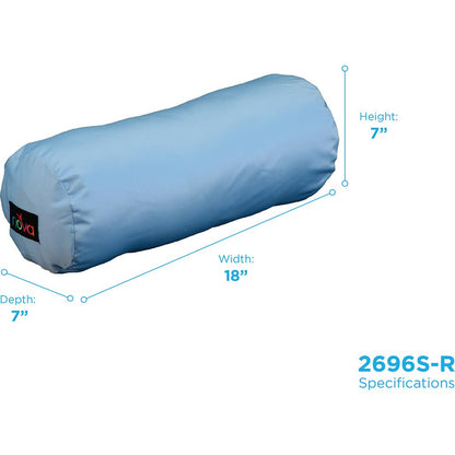 Full Roll PillowsBlue Satin