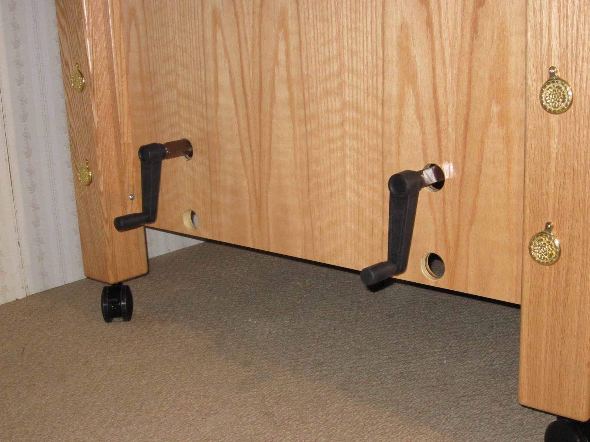 Slumber Series Twin Size Bed with Fixed Height and Manual Adjustable Head and FootHigh Side