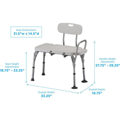 Deluxe Transfer Bench with Back