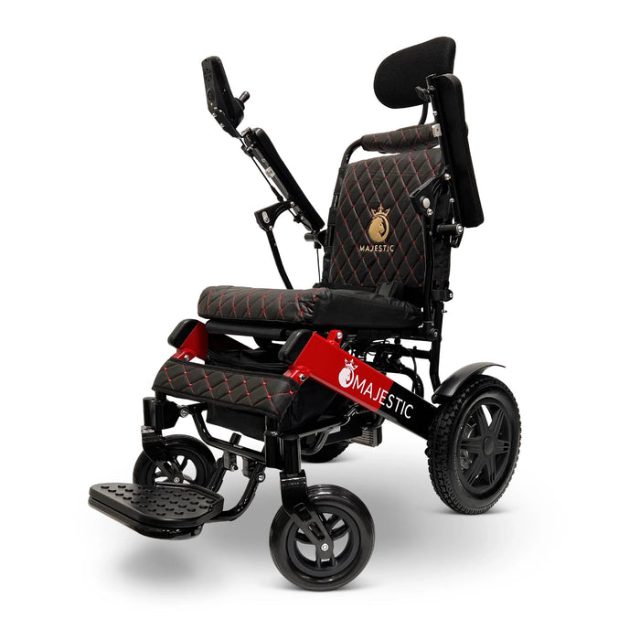 Majestic IQ-9000 Auto Recline Remote Controlled Electric WheelchairBlack & RedBlack17.5"