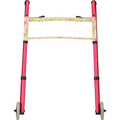 Folding Walker with 5 Inch WheelsPink