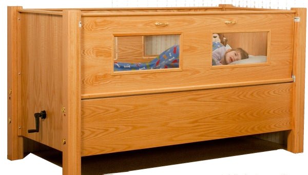 Slumber Series Twin Size Bed with Fixed Height Bunkie Board and Manual Adjustable HeadHigh Side