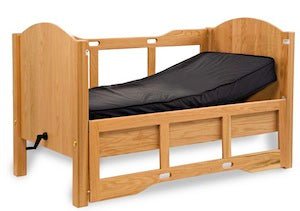 Dream Series Twin Size Bed with Fixed Height Bunkie Board and Manual Adjustable HeadHigh Side