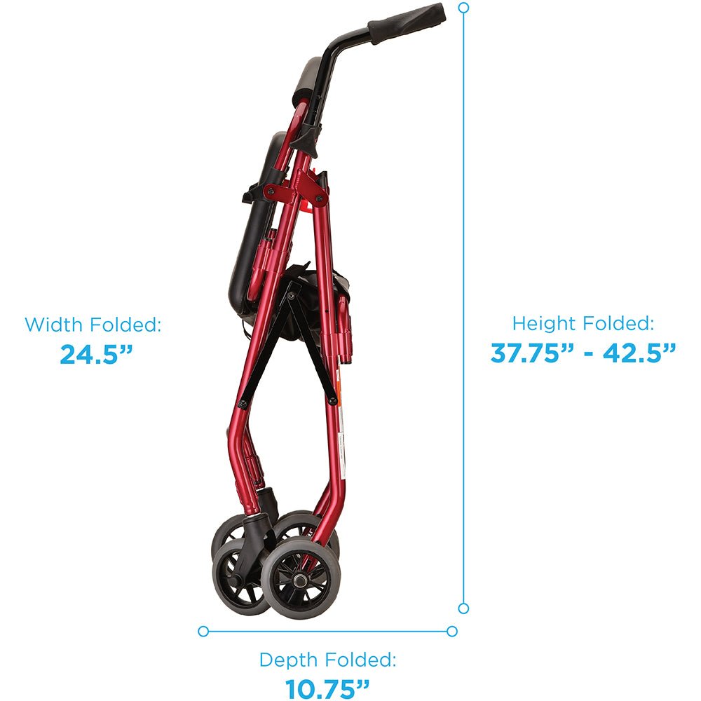 Cruiser Classic Rolling Walker Red
