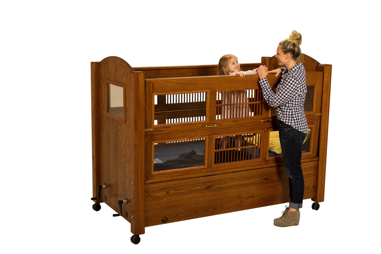 Dream Series Twin Size Bed with Fixed Height and Manual Adjustable Head and FootHigh Side