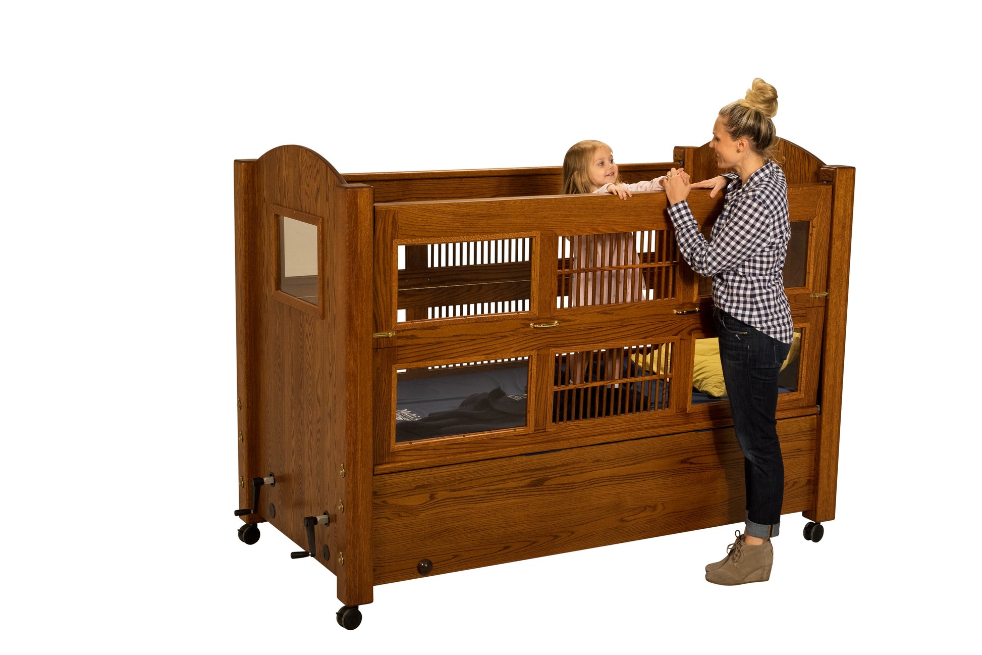 Dream Series Twin Size Bed with Fixed Height and Manual Adjustable Head and FootHigh Side