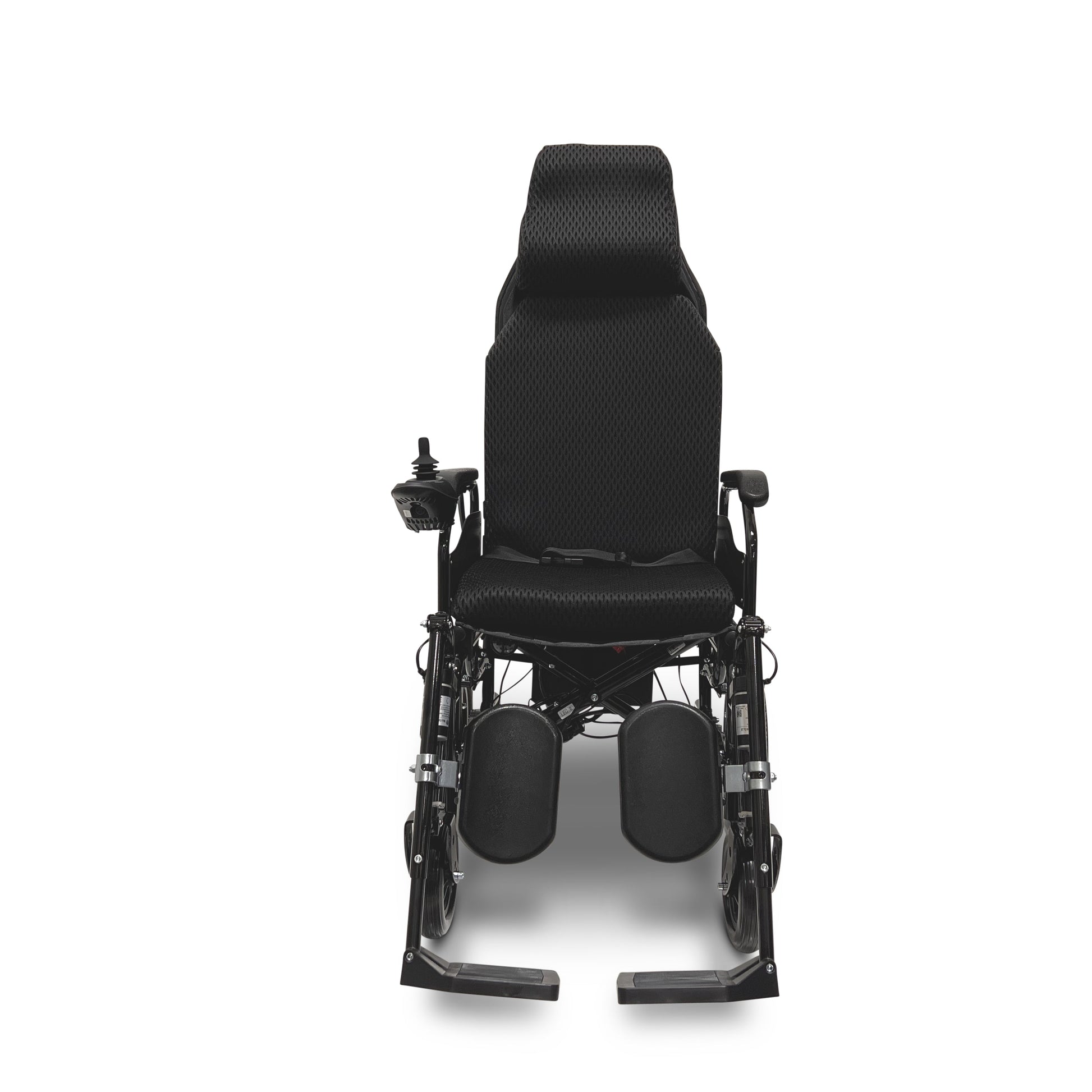 X-9 Remote Controlled Electric Wheelchair with Automatic Reclining Backrest and Lifting Leg RestsBlackUpto 17+ Miles (20AH li-ion Battery)