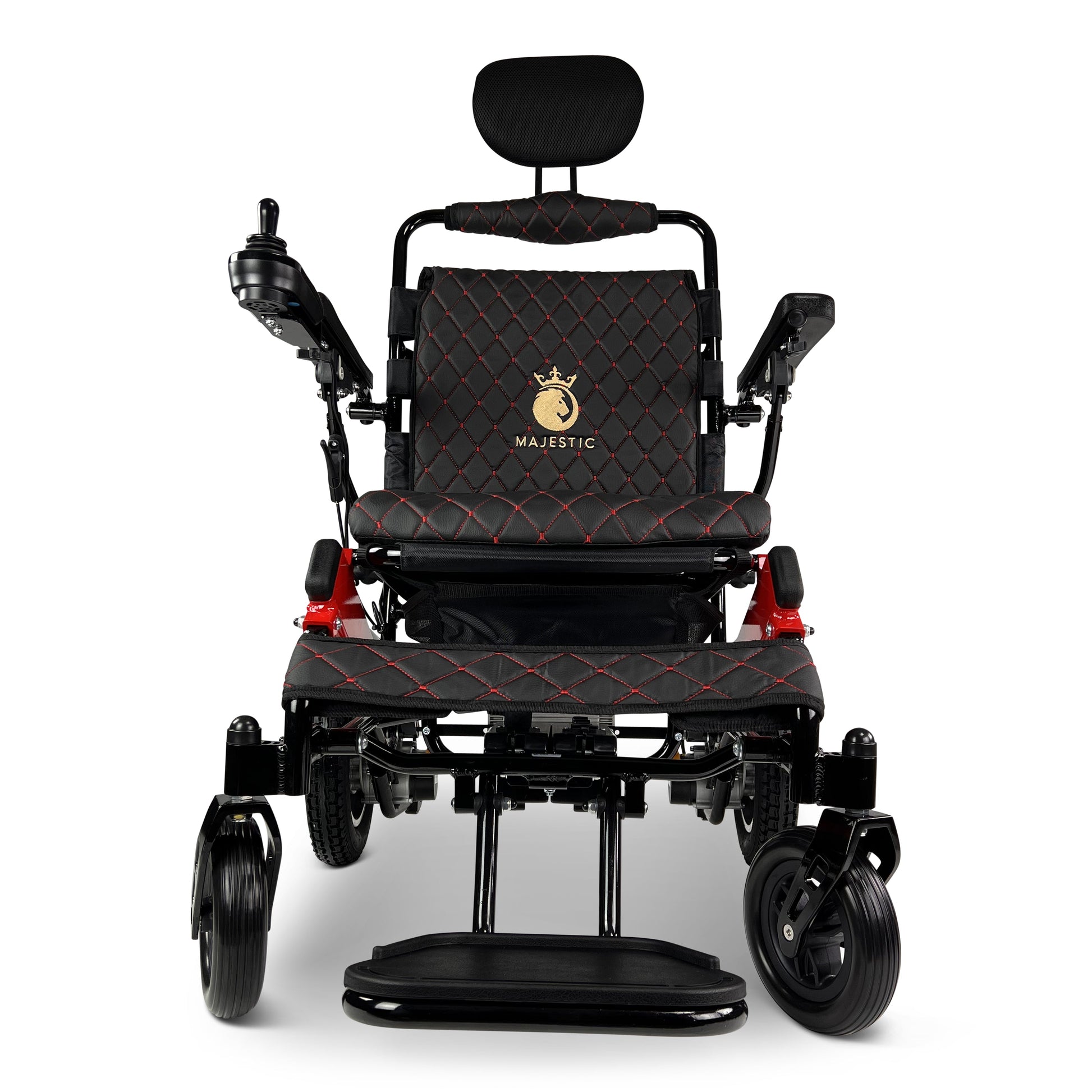 Majestic IQ-9000 Auto Recline Remote Controlled Electric WheelchairBlack & RedTaba17.5"
