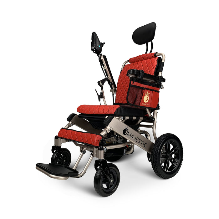 Majestic IQ-8000 12AH li-ion Battery Remote Controlled Lightweight Electric WheelchairBronzeRed17.5"