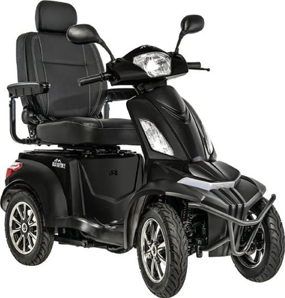 Baja Raptor 2 Four Wheel ScooterMatte Black with Matte Black Front Shroud Panel