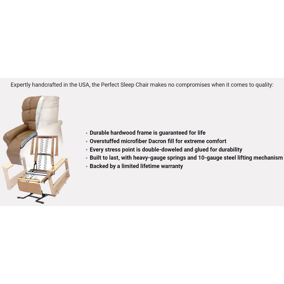 Perfect Sleep Chair with Deluxe 2-Zone MicroluxBurgundy