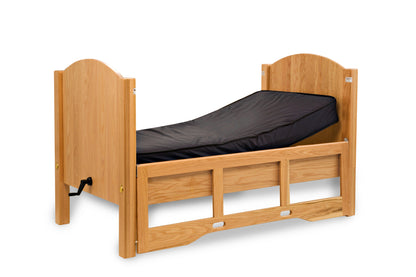 Dream Series Twin Size Bed with Fixed Height Bunkie Board and Manual Adjustable HeadHigh Side
