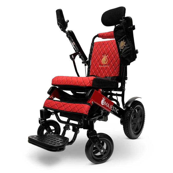 Majestic IQ-9000 Auto Recline Remote Controlled Electric WheelchairBlack & RedRed17.5"
