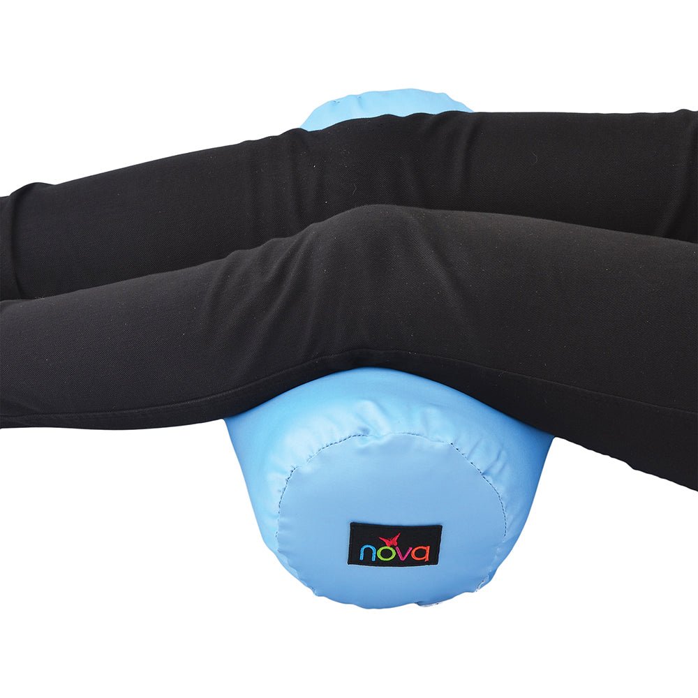 Full Roll PillowsBlue Satin