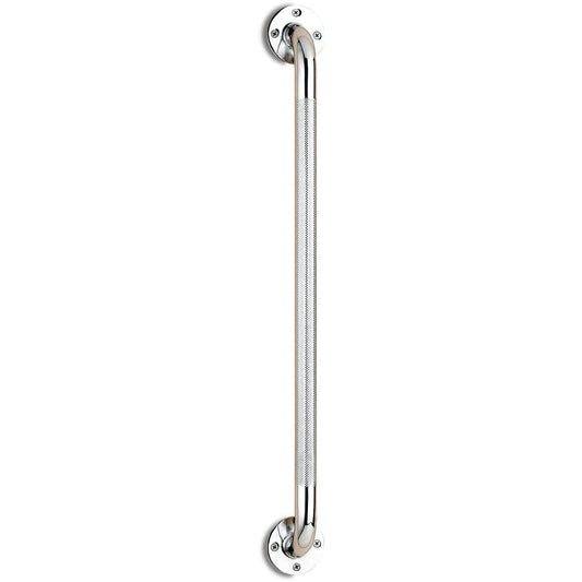 24" Wall Grab Bar Chrome With Knurled Handle