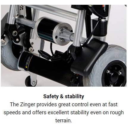 Zinger Folding Power Chair Two-Handed ControlBlack