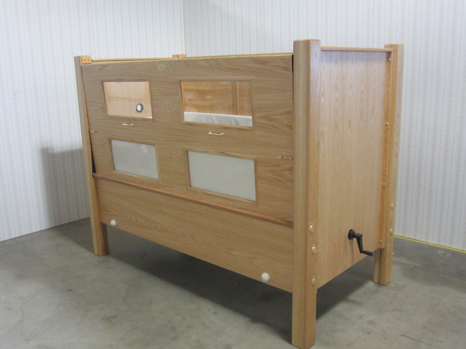 Slumber Series Twin Size Bed with Fixed Height Bunkie Board and Manual Adjustable HeadHigh Side