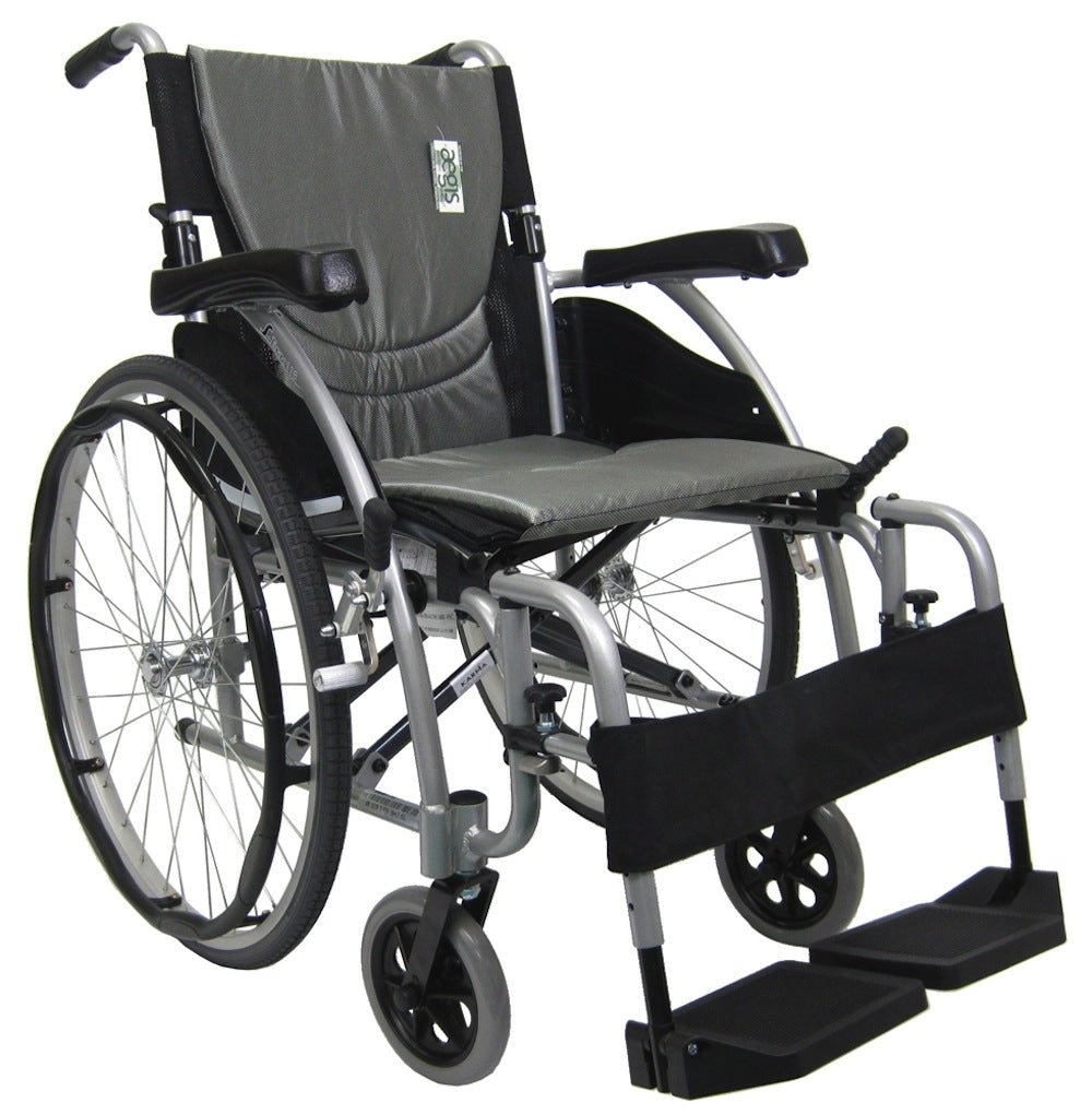 S-Ergo 115 Ultra-Lightweight Ergonomic Wheelchair16"Pearl Silver