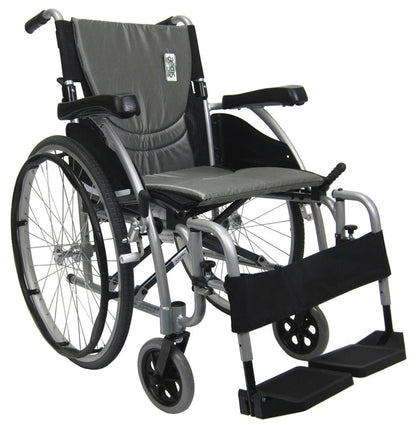S-Ergo 115 Ultra-Lightweight Ergonomic Wheelchair16"Pearl Silver