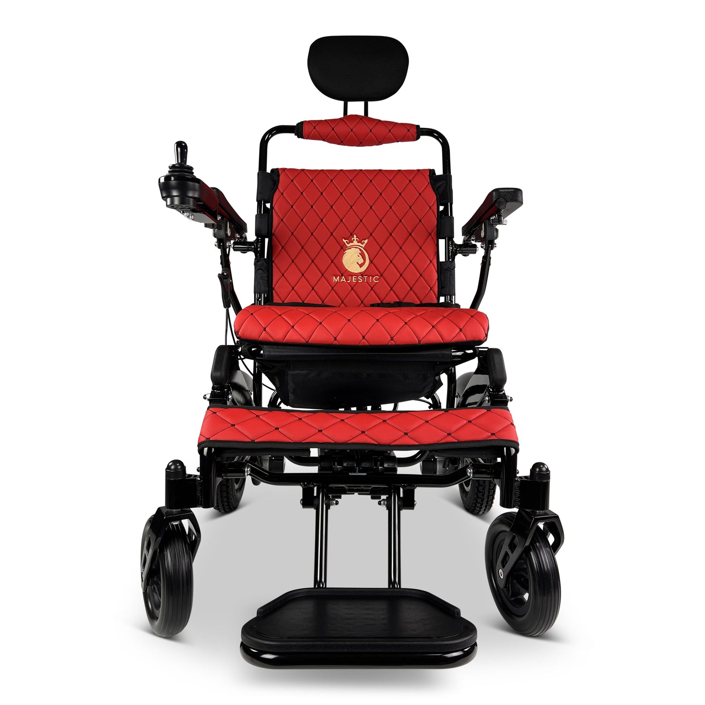 Majestic IQ-9000 Auto Recline Remote Controlled Electric WheelchairBlack & RedBlue17.5"